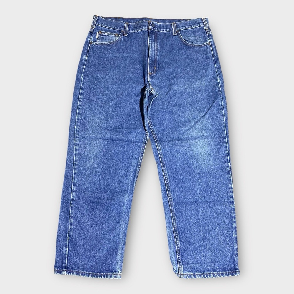 Carhartt FR Jeans Mens 39x28 Flame Resistant Work Pants FRB160 DNM Workwear Y2K